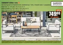 V Baumarkt GARDEN IMPRESSIONS Loungeset Lisboa 4-teilig Angebot