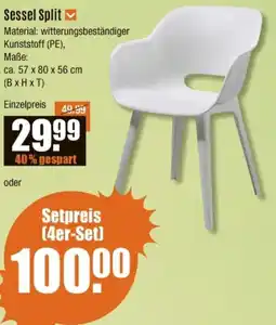 V Baumarkt Sessel Split Angebot