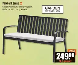 V Baumarkt GARDEN IMPRESSIONS Parkbank Bruno Angebot