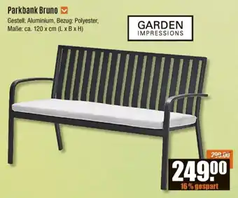 V Baumarkt GARDEN IMPRESSIONS Parkbank Bruno Angebot