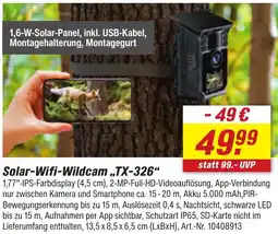 toom Baumarkt Solar-Wifi-Wildcam ,,TX-326" Angebot