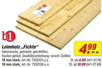 toom Baumarkt b1 Leimholz ,,Fichte" Angebot