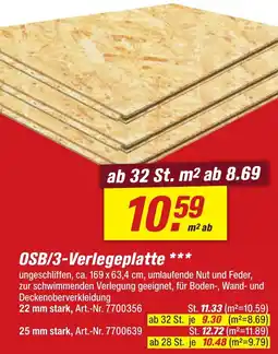 toom Baumarkt OSB/3-Verlegeplatte Angebot