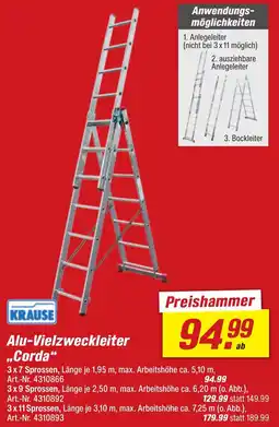 toom Baumarkt KRAUSE Alu-Vielzweckleiter ,,Corda" Angebot