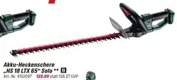 toom Baumarkt Metabo Akku-Heckenschere ,,HS 18 LTX 65" Solo Angebot