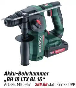 toom Baumarkt Metabo Akku-Bohrhammer ,,BH 18 LTX BL 16" Angebot