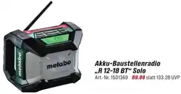 toom Baumarkt Metabo Akku-Baustellenradio ,,R 12-18 BT" Solo Angebot