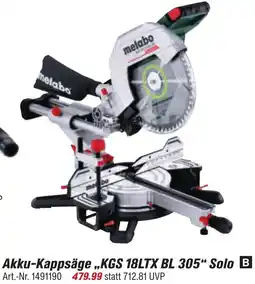 toom Baumarkt Metabo Akku-Kappsäge ,,KGS 18LTX BL 305" Solo Angebot