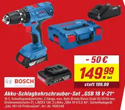 toom Baumarkt BOSCH Akku-Schlagbohrschrauber-Set „GSB 18 V-21“ Angebot