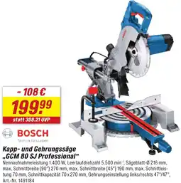 toom Baumarkt BOSCH Kapp- und Gehrungssäge ,,GCM 80 SJ Professional" Angebot