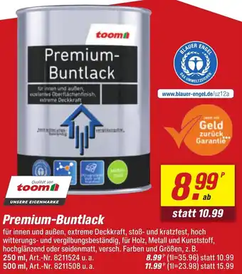 toom Baumarkt Premium-Buntlack Angebot