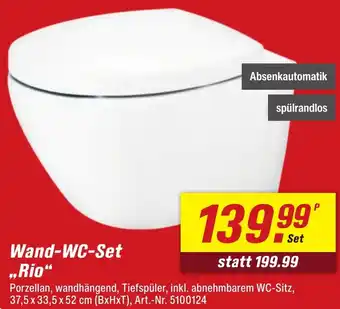 toom Baumarkt Wand-WC-Set ,,Rio" Angebot