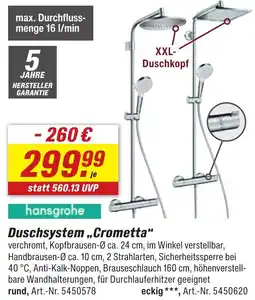 toom Baumarkt hansgrohe Duschsystem ,,Crometta" Angebot