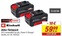 toom Baumarkt Einhell Akku-Twinpack Angebot