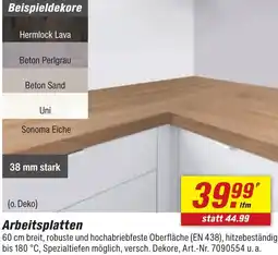 toom Baumarkt Arbeitsplatten Angebot