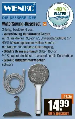 V Baumarkt WENKO WaterSaving-Duschset Angebot