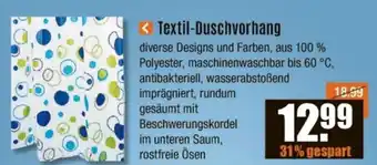 V Baumarkt Textil-Duschvorhang Angebot