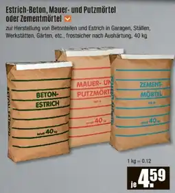 V Baumarkt Estrich-Beton, Mauer- und Putzmörtel oder Zementmörtel Angebot