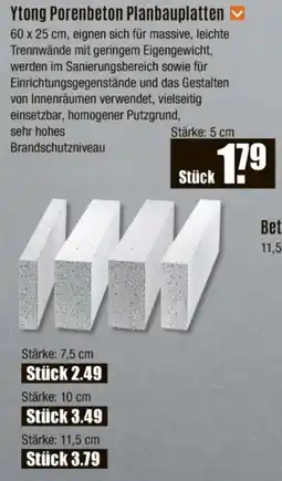 V Baumarkt Ytong Porenbeton Planbauplatten Angebot