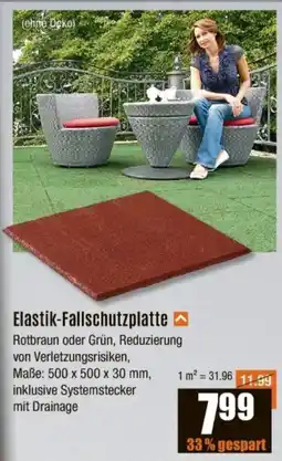 V Baumarkt Elastik-Fallschutzplatte Angebot