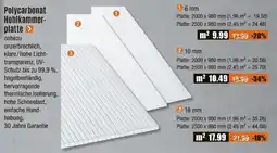 V Baumarkt Polycarbonat Hohlkammerplatte Angebot