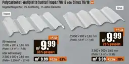 V Baumarkt Polycarbonat-Wellplatte Suntuf Trapez 70/18 oder Sinus 76/18 Angebot