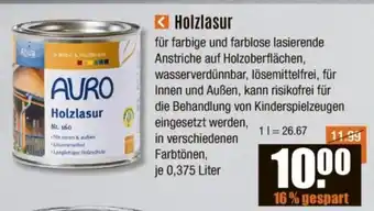 V Baumarkt AURO Holzlasur Angebot