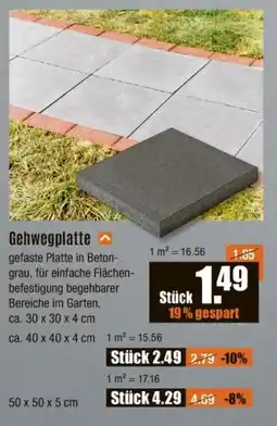 V Baumarkt Gehwegplatte Angebot