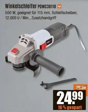 V Baumarkt Winkelschleifer POWC30110 Angebot