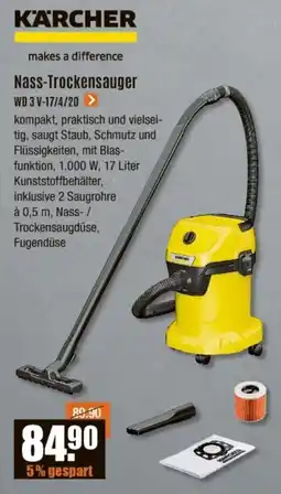 V Baumarkt KARCHER Nass-Trockensauger WD 3 V-17/4/20 Angebot