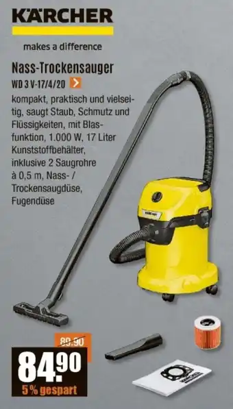 V Baumarkt KARCHER Nass-Trockensauger WD 3 V-17/4/20 Angebot