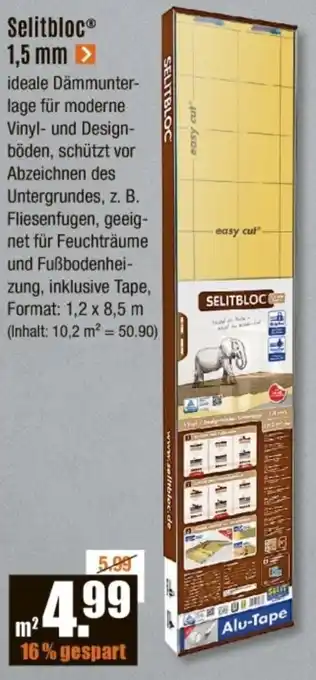 V Baumarkt Selitbloc1.5 mm Angebot