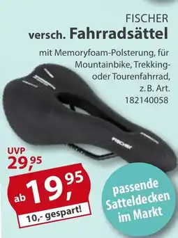Sonderpreis Baumarkt FISCHER versch. Fahrradsättel Angebot