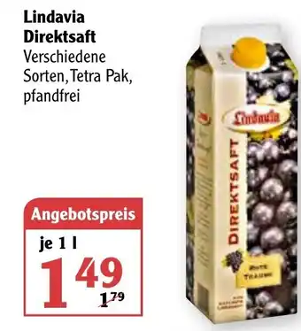 Globus Lindavia Direktsaft 1L Angebot