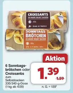 Famila Nord West 6 Sonntags- brötchen oder Croissants Angebot