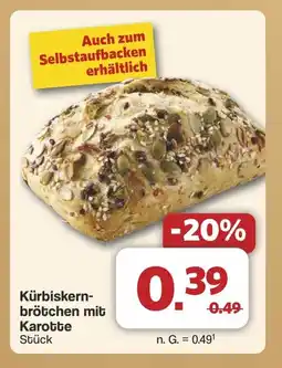 Famila Nord West Kürbiskern- brötchen mit Karotte Angebot