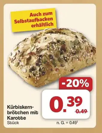 Famila Nord West Kürbiskern- brötchen mit Karotte Angebot