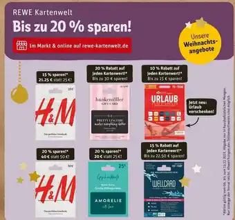 REWE Rewe kartenwelt bis zu 20 % sparen! Angebot