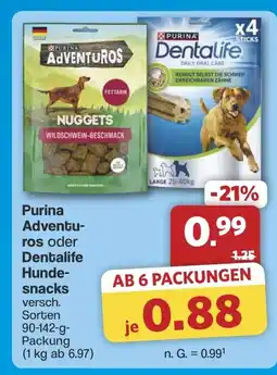 Famila Nord West Purina Adventu- ros oder Dentalife Hunde- snacks Angebot