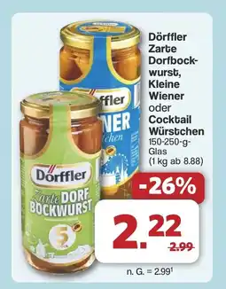 Famila Nord West Dörffler Zarte Dorfbock- wurst, Kleine Wiener oder Cocktail Angebot