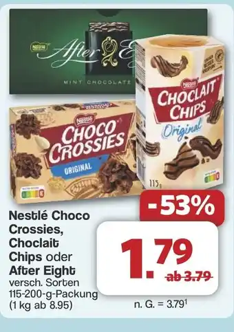 Famila Nord West Nestlé Choco Crossies, Choclait Chips oder After Eight Angebot