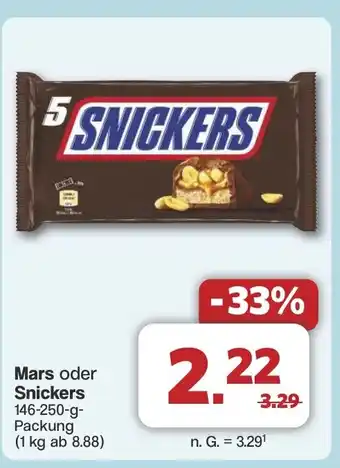 Famila Nord West Mars oder Snickers Angebot