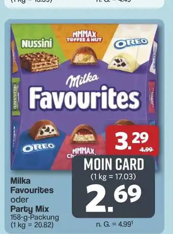 Famila Nord West Milka Favourites oder Party Mix Angebot
