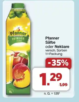 Famila Nord West Pfanner Säfte oder Nektare Angebot