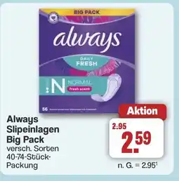 Famila Nord West Always Slipeinlagen Big Pack Angebot