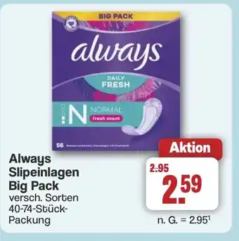 Famila Nord West Always Slipeinlagen Big Pack Angebot