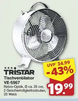 Famila Nord West TRISTAR Tischventilator VE-5967 Angebot