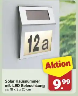 Famila Nord West Solar Hausnummer mit LED Beleuchtung Angebot
