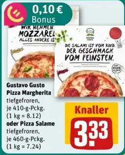REWE Gustavo Gusto Pizza Margherita tiefgefroren, Angebot