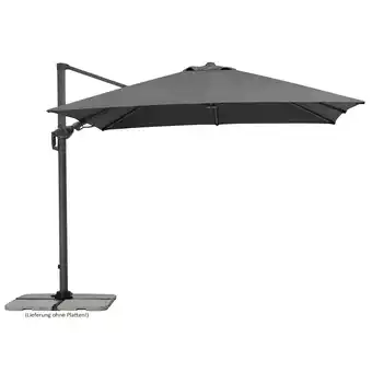 toom Baumarkt Schneider Ampelschirm 'Rhodos Twist Green Style' anthrazit 300 x 300 cm Angebot